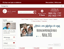 Tablet Screenshot of paoevinho.com.br